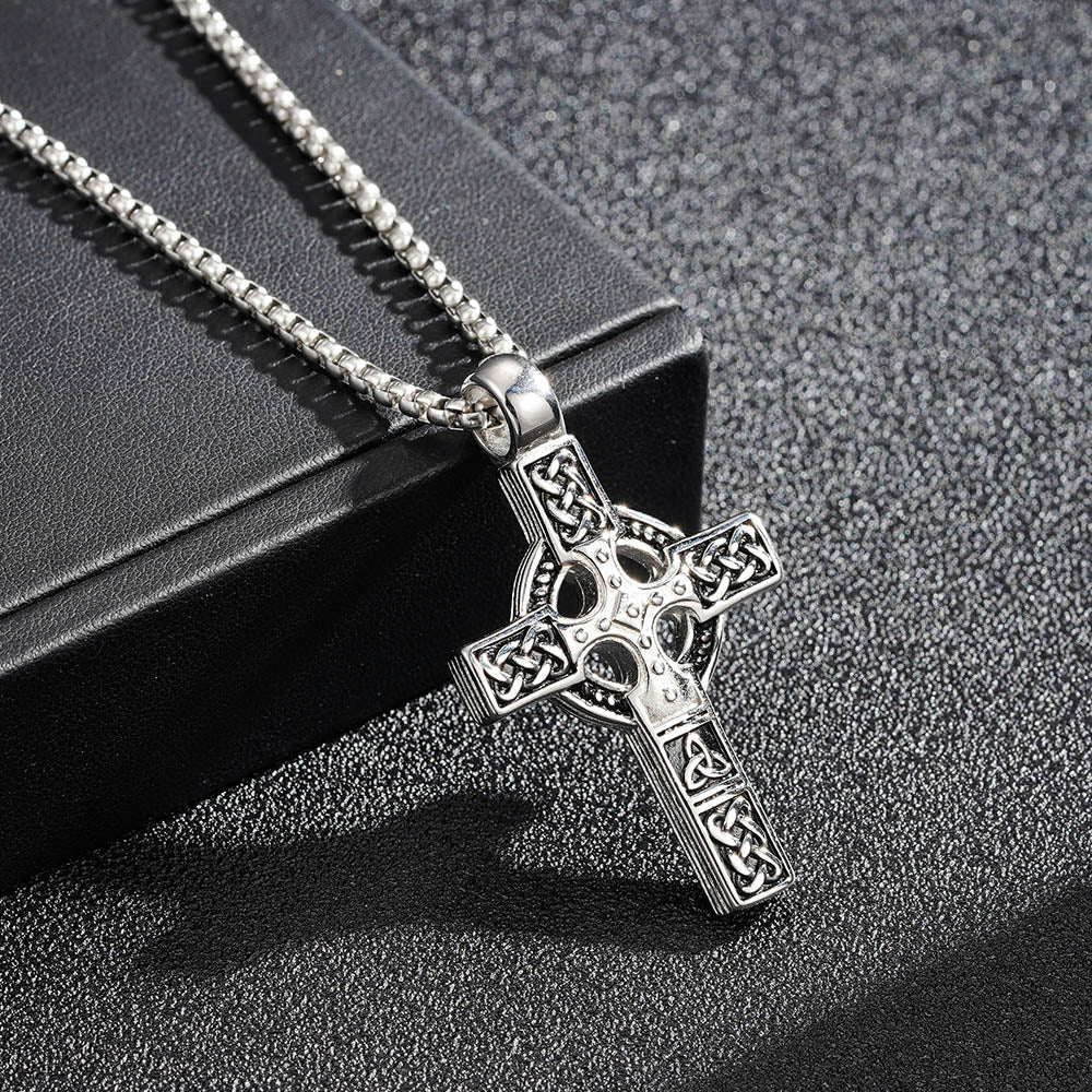 Shield of Faith Pendant Necklace in Titanium Steel